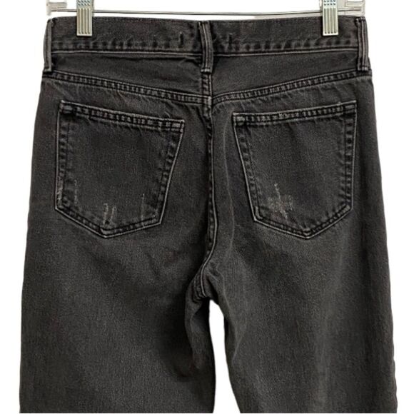 Forever 21 High Waist Mom Jeans Size 25 Faded Black Ripped Distressed Grunge - Picture 10 of 16
